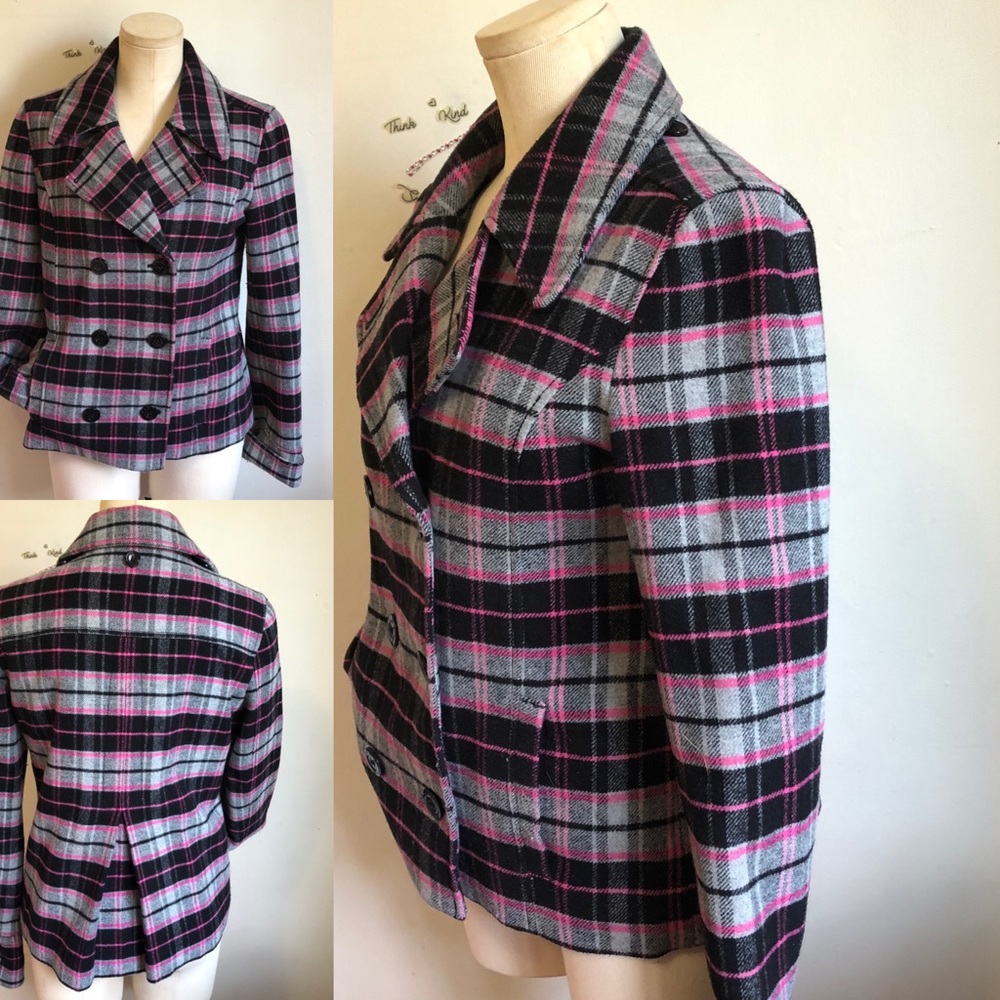 Pink 1986 plaid jacket - Victoria Secret